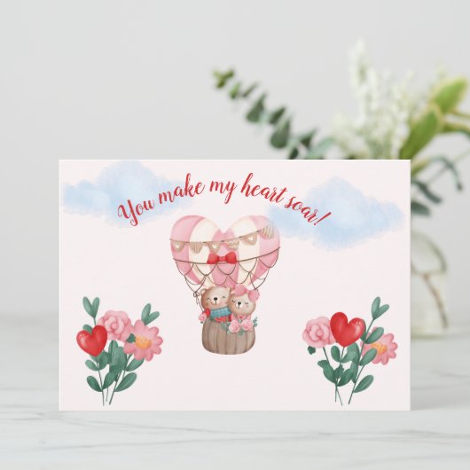 Jouw hart slaat ervan op-Holbewoonsters in een het Bedankkaart (Staand voorkant)