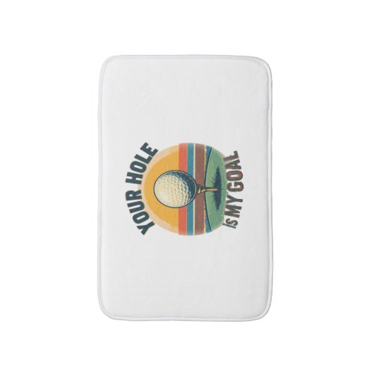 Jouw hole is mijn doel golfen golf badmat (Voorkant Verticaal)