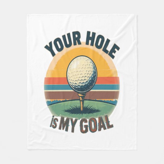 Jouw hole is mijn doel golfen golf fleece deken (Voorkant)