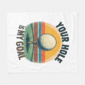 Jouw hole is mijn doel golfen golf fleece deken (Voorkant (Horizontaal))