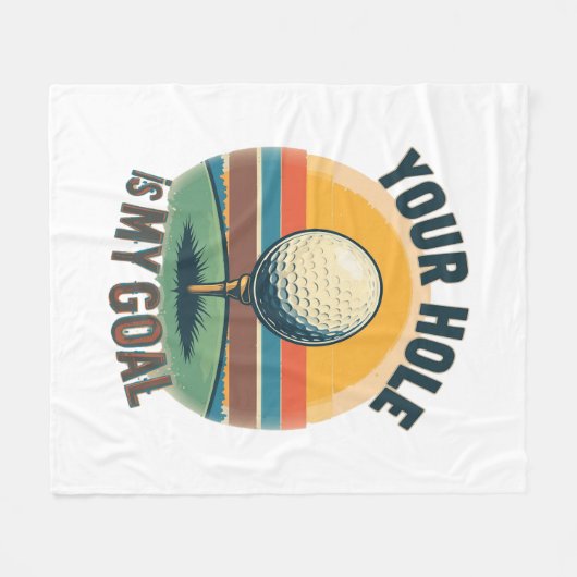 Jouw hole is mijn doel golfen golf fleece deken (Voorkant (Horizontaal))