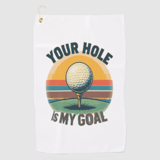 Jouw hole is mijn doel golfen golf golfhanddoek