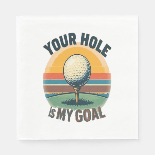 Jouw hole is mijn doel golfen golf servet (Voorkant)