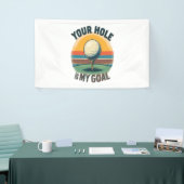 Jouw hole is mijn doel golfen golf spandoek (Beurs)