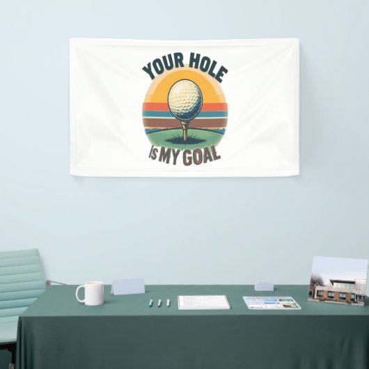 Jouw hole is mijn doel golfen golf spandoek (Beurs)