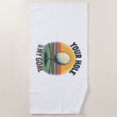 Jouw hole is mijn doel golfen golf strandlaken (Voorkant)