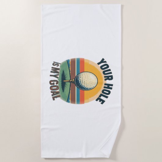 Jouw hole is mijn doel golfen golf strandlaken (Voorkant)