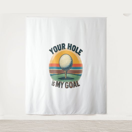 Jouw hole is mijn doel golfen golf wandkleed (Voorkant)