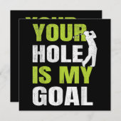 Jouw hole is mijn doel - Golfspeler Golfen Humor P Bedankkaart (Voorkant / Achterkant)