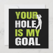 Jouw hole is mijn doel - Golfspeler Golfen Humor P Bedankkaart (Achterkant)