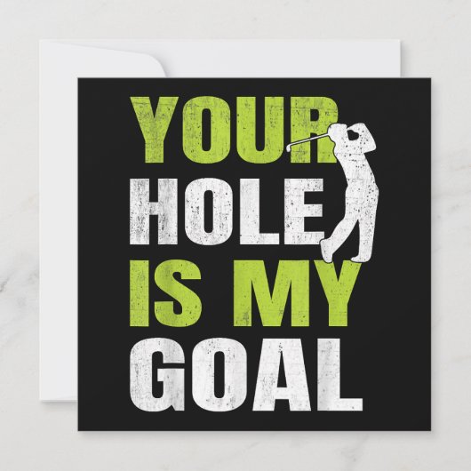 Jouw hole is mijn doel - Golfspeler Golfen Humor P Bedankkaart (Voorkant)