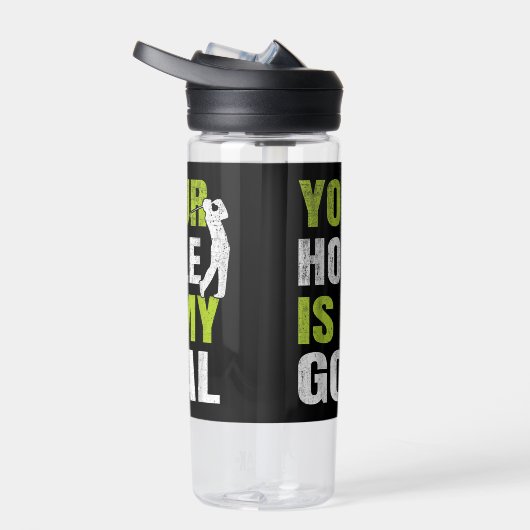 Jouw hole is mijn doel - Golfspeler Golfen Humor P Waterfles (Rechts)