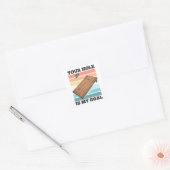 Jouw Hole is mijn Goal Funny Cornhole Gift Husband Vierkante Sticker (Envelop)