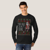 Jouw Hole My Goal Santa die Golf Ugly Sweater spee T-shirt (Voorkant volledig)