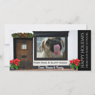 Jouw Honden Kerst Lek Glas Feestdagenkaart