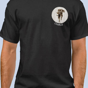 Jouw hondenfoto gepersonaliseerde aangepaste naam t-shirt