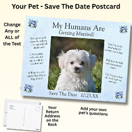 Jouw huisdier foto - Save The Date Briefkaart