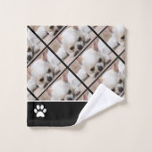 Jouw huisdier hond aangepaste foto's chihuahua pat bad handdoek (Wasdoekje)