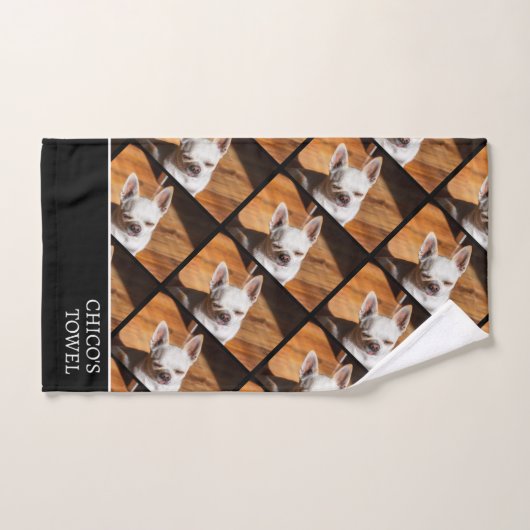 Jouw huisdier hond aangepaste foto's chihuahua pat bad handdoek (Handdoek)