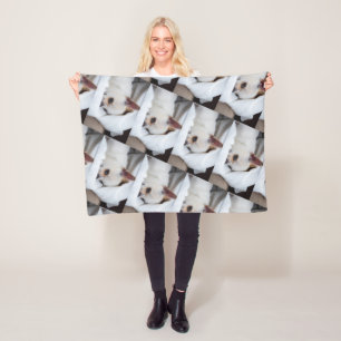 Jouw huisdier hond puppy aangepaste foto chihuahua fleece deken