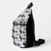 Jouw huisdier hond puppy aangepaste foto chihuahua sling bag (Rechterhoek)