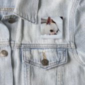 Jouw huisdier hond puppy aangepaste foto chihuahua vierkante button 5,1 cm (In situ)
