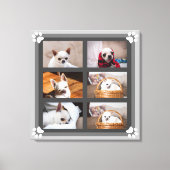 Jouw huisdier hond puppy aangepaste foto collage c canvas afdruk (Voorkant)
