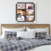 Jouw huisdier hond puppy aangepaste foto collage c canvas afdruk (Insitu (Slaapkamer))