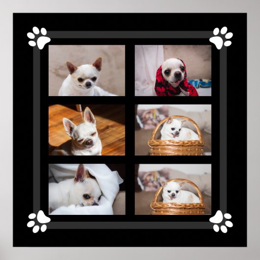 Jouw huisdier hond puppy aangepaste foto collage c poster (Voorkant)