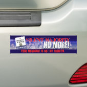 Jouw hypotheek is niet mijn probleem bumpersticker (Op auto)