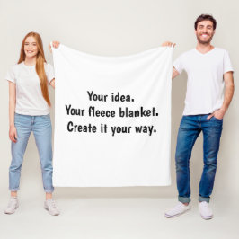 Jouw idee. Jouw fleece deken. Maak hem zelf Deken