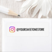 Jouw Instagram Naam Label & Logo Pictogram Sticker (Insitu)