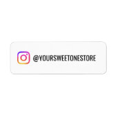 Jouw Instagram Naam Label & Logo Pictogram Sticker (Voorkant)