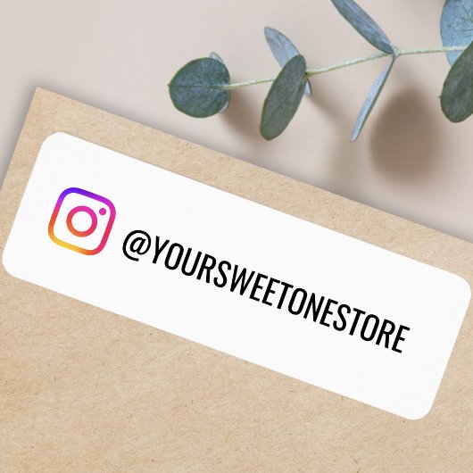 Jouw Instagram Naam Label & Logo Pictogram Sticker