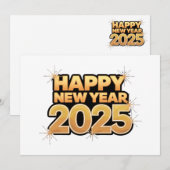 Jouw jaar in inkt en goud: 2025 kerstkaart (Voorkant / Achterkant)