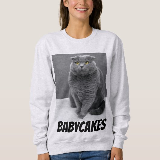 JOUW KAT FOTO CUSTOM T-SHIRT SWEATSHIRT (Voorkant)