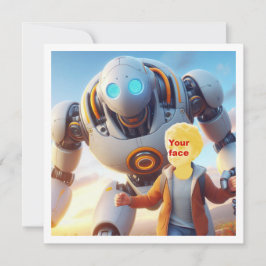 Jouw kind en robot vriend, beste vrienden kaart