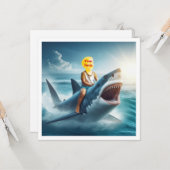 Jouw kind rijd op een haai, doe mijn gezicht op de kaart (Voorkant / Achterkant in situ)