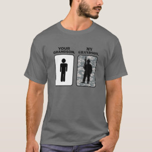 Jouw kleinzoon, mijn kleinzoon militair kleinmaleg t-shirt