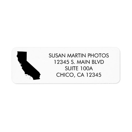 Jouw Kleur Californië Modern Minimalistisch Etiket (Voorkant)