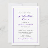Jouw kleuren en lettertype diploma-uitnodiging (Voorkant)
