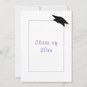 Jouw kleuren en lettertype diploma-uitnodiging (Achterkant)