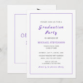 Jouw kleuren en lettertype diploma-uitnodiging (Voorkant / Achterkant)