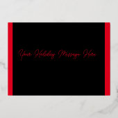 Jouw Kleuren Kerst Vogel Folie Feestdagenkaart (Achterkant)