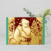 Jouw kleuren Kerstman Folie Feestdagenkaart (Staand Voorkant)