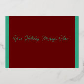 Jouw kleuren Kerstman Folie Feestdagenkaart (Achterkant)