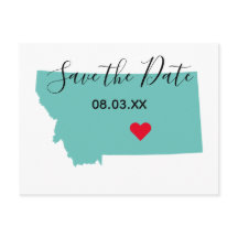 Jouw kleuren Montana kaartvorm Save the Date