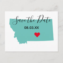 Jouw kleuren Montana kaartvorm Save the Date Aankondigingskaart