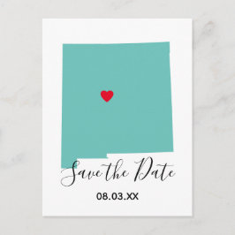 Jouw kleuren New Mexico kaartvorm save the date Aankondigingskaart