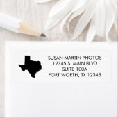 Jouw kleuren Texas modern minimalistisch Etiket (Insitu)